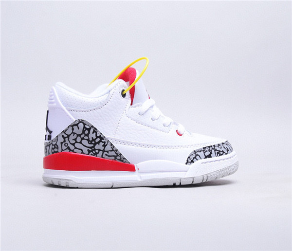 Youth Running weapon Super Quality Air Jordan 3 Red/White Shoes 010